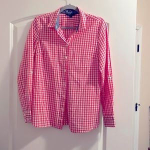 Tommy Hilfiger women’s pink gingham check blouse